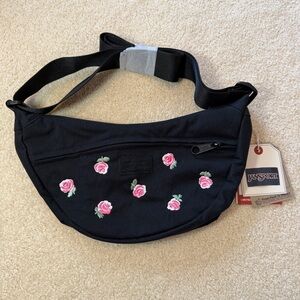 Jansport Unphased Crossbody Small FX - Just A Rose Embroidery Black